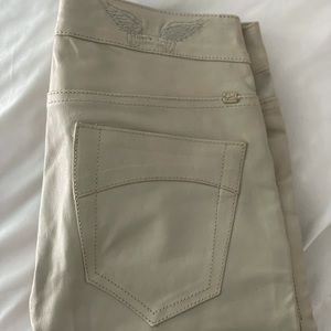 Robin Jeans Beige Leather Size 24 Pant